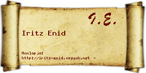 Iritz Enid névjegykártya